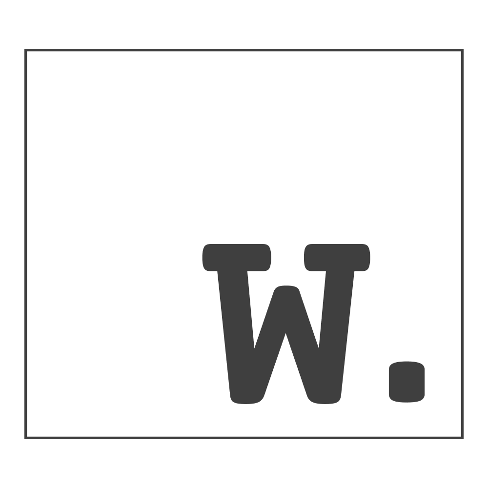 w. logo for rachel winchester, visual webmaster