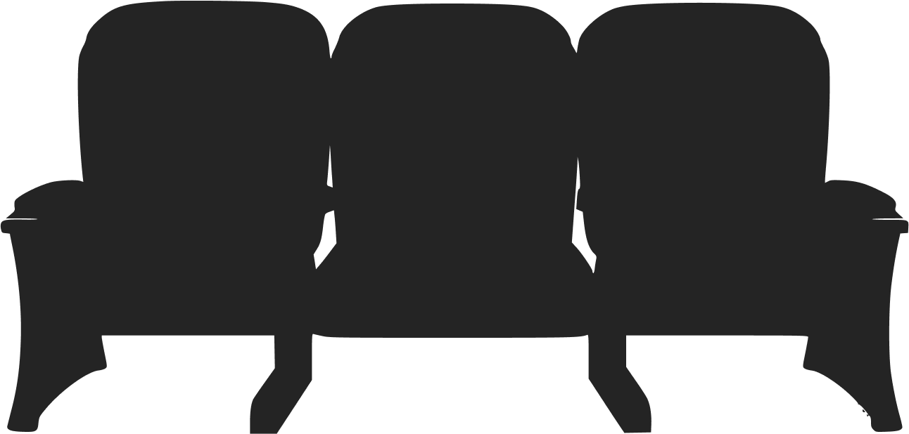 3 theater chairs