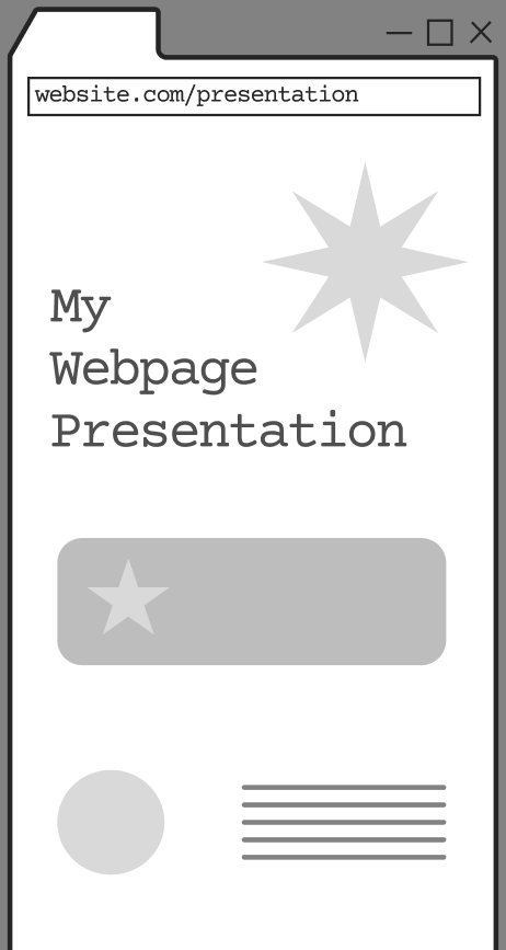 image of webpage presentation wireframe